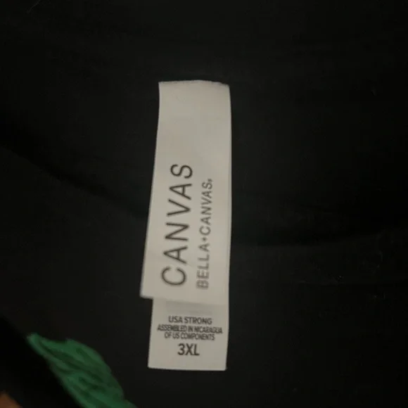 3X Bella Canvas Black and Green Women's Shirt - Picture 4 of 4